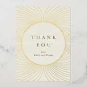 Gold Byzantine Folie Dank u wel Uitnodiging (Voorkant)