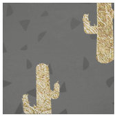Gold Cactus op gradiënt moderne grafische geo-drie Stof (Swatch)