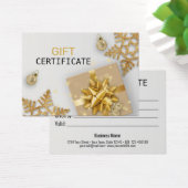 Gold cadeau voor kerstcadeaus Gold Snowflakes Visitekaartje (Bureau)