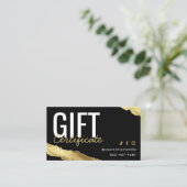 Gold Cadeaubon Visitekaartje (Staand voorkant)