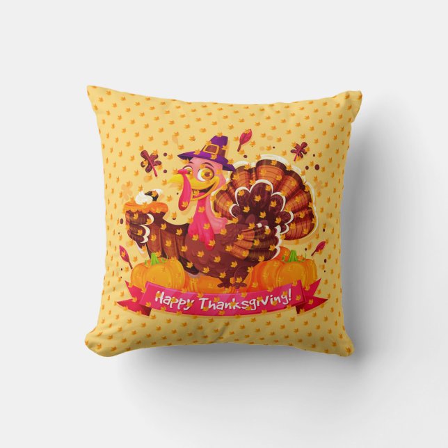 Gold CadeauThanksgiving Beste Herfst Tijd Kussen (Voorkant)