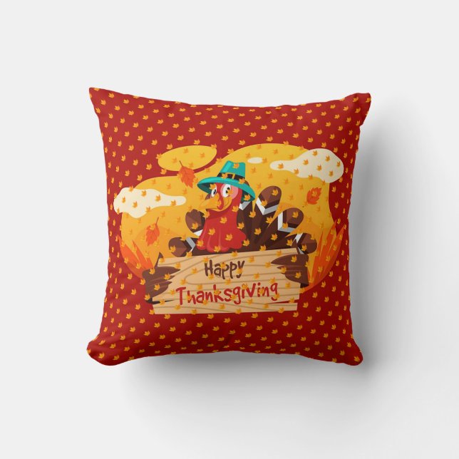 Gold CadeauThanksgiving Beste Herfst Tijd Kussen (Voorkant)