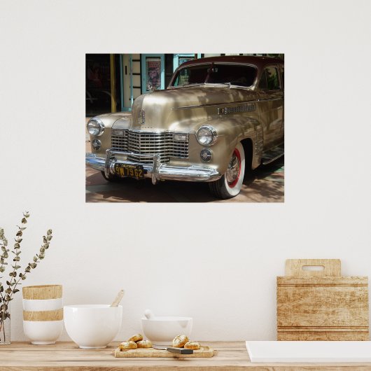  GOLD CADILLAC POSTER (Keuken)
