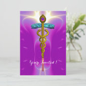 GOLD CADUCEUS, Afstuderen Medical Reuinions Kaart (Staand voorkant)