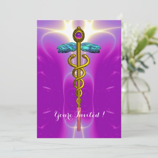 GOLD CADUCEUS, Afstuderen Medical Reuinions Kaart (Staand voorkant)
