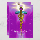 GOLD CADUCEUS, Afstuderen Medical Reuinions Kaart (Voorkant / Achterkant)