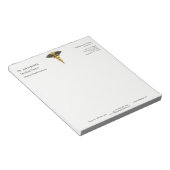 Gold Caduceus Black Wings Elegant Classy Medical Notitieblok (Schuin)
