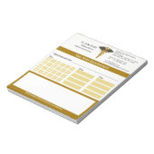 Gold Caduceus Black Wings Medische Afspraak Notitieblok (Linkerzijde)