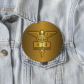 Gold Caduceus (DO) Ronde Button 4,0 Cm (In situ)