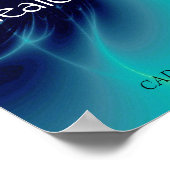 GOLD CADUCEUS EN 7 CHAKRAS IN BLAUWGROEN BLAUWE WA POSTER (Hoek)