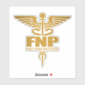 Gold Caduceus (FNP) Sticker (Vel)