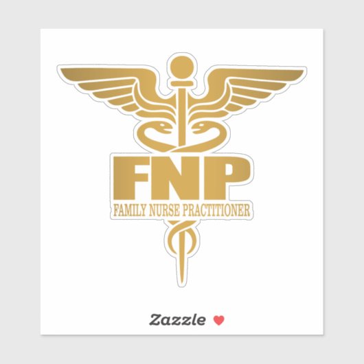 Gold Caduceus (FNP) Sticker (Vel)