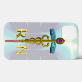GOLD CADUCEUS GEREGISTREERD NURSE SYMBOL Light Blu Case-Mate iPhone Case (Achterkant (horizontaal))