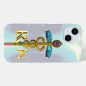 GOLD CADUCEUS GEREGISTREERD NURSE SYMBOL Light Blu Case-Mate iPhone Case (Achterkant (horizontaal))