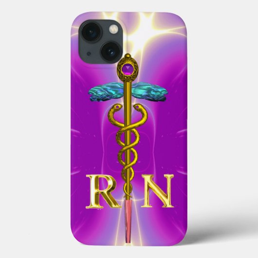 GOLD CADUCEUS GEREGISTREERD NURSE SYMBOL Pink Fuch Case-Mate iPhone Case (Achterkant)