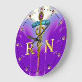 GOLD CADUCEUS GEREGISTREERD NURSESSYMBOOL,Blauw Pa Grote Klok (Hoek)