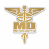 Gold Caduceus (MD) Sticker (Voorkant)