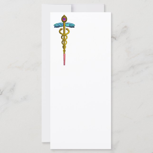 GOLD CADUCEUS Medical Symbool (Voorkant)