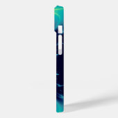 GOLD CADUCEUS MEDISCH MONOGRAM Turquoise Blue Case-Mate iPhone Case (Achterkant / Links)