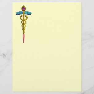 GOLD CADUCEUS MEDISCH SYMBOOL