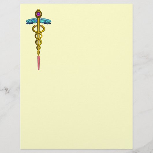 GOLD CADUCEUS MEDISCH SYMBOOL (Voorkant)