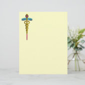 GOLD CADUCEUS MEDISCH SYMBOOL (Staand voorkant)