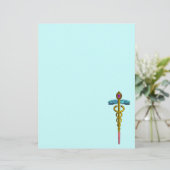 GOLD CADUCEUS MEDISCH SYMBOOL (Staand voorkant)