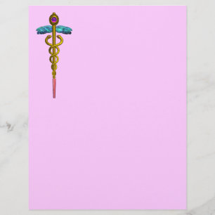 GOLD CADUCEUS MEDISCH SYMBOOL