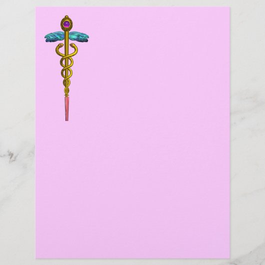 GOLD CADUCEUS MEDISCH SYMBOOL (Voorkant)