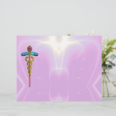 GOLD CADUCEUS MEDISCH SYMBOOL (Staand voorkant)