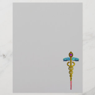 GOLD CADUCEUS MEDISCH SYMBOOL