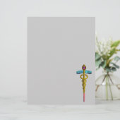 GOLD CADUCEUS MEDISCH SYMBOOL (Staand voorkant)