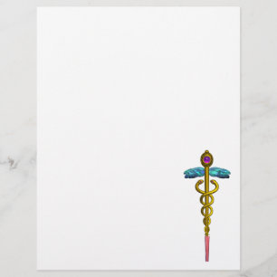 GOLD CADUCEUS MEDISCH SYMBOOL