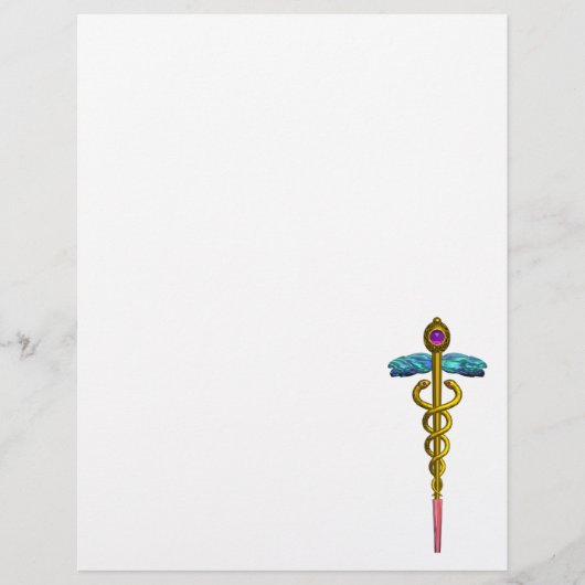 GOLD CADUCEUS MEDISCH SYMBOOL (Voorkant)