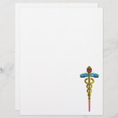 GOLD CADUCEUS MEDISCH SYMBOOL (Voorkant / Achterkant)