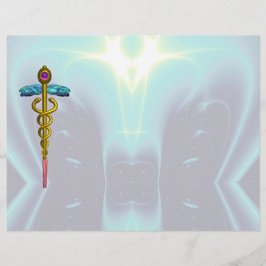 GOLD CADUCEUS MEDISCH SYMBOOL (Voorkant)