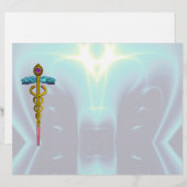 GOLD CADUCEUS MEDISCH SYMBOOL (Voorkant / Achterkant)