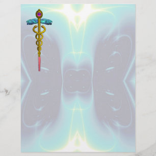 GOLD CADUCEUS MEDISCH SYMBOOL