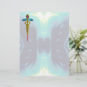 GOLD CADUCEUS MEDISCH SYMBOOL (Staand voorkant)