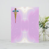 GOLD CADUCEUS MEDISCH SYMBOOL (Staand voorkant)