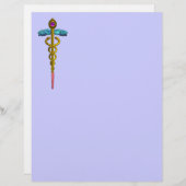 GOLD CADUCEUS MEDISCH SYMBOOL (Voorkant / Achterkant)