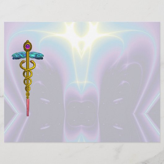 GOLD CADUCEUS MEDISCH SYMBOOL (Voorkant)