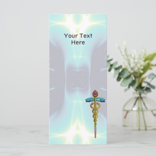 GOLD CADUCEUS MEDISCH SYMBOOL (Staand voorkant)