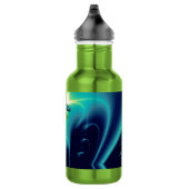 GOLD CADUCEUS MEDISCH SYMBOOL Aqua Blue Light Wave Waterfles (Rechts)
