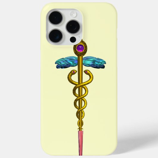 GOLD CADUCEUS MEDISCH SYMBOOL Ivory Case-Mate iPhone Case (Achterkant)