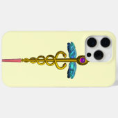 GOLD CADUCEUS MEDISCH SYMBOOL Ivory Case-Mate iPhone Case (Achterkant (horizontaal))