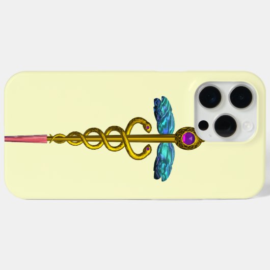 GOLD CADUCEUS MEDISCH SYMBOOL Ivory Case-Mate iPhone Case (Achterkant (horizontaal))