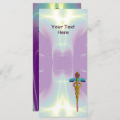 GOLD CADUCEUS MEDISCH SYMBOOL Paars groen (Voorkant / Achterkant)