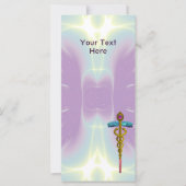 GOLD CADUCEUS MEDISCH SYMBOOL Paars groen (Voorkant)