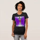 GOLD CADUCEUS MEDISCH SYMBOOL, Paars T-shirt (Voorkant volledig)